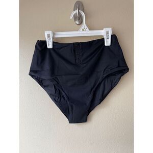 Andie the Snap Bikini Bottom in Black